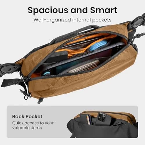 tomtoc 5.5L X-Pac Sling Crossbody Bag for Nintendo Switch 2/ROG Xbox Ally X | Urban Waterproof Design thumbnail 3