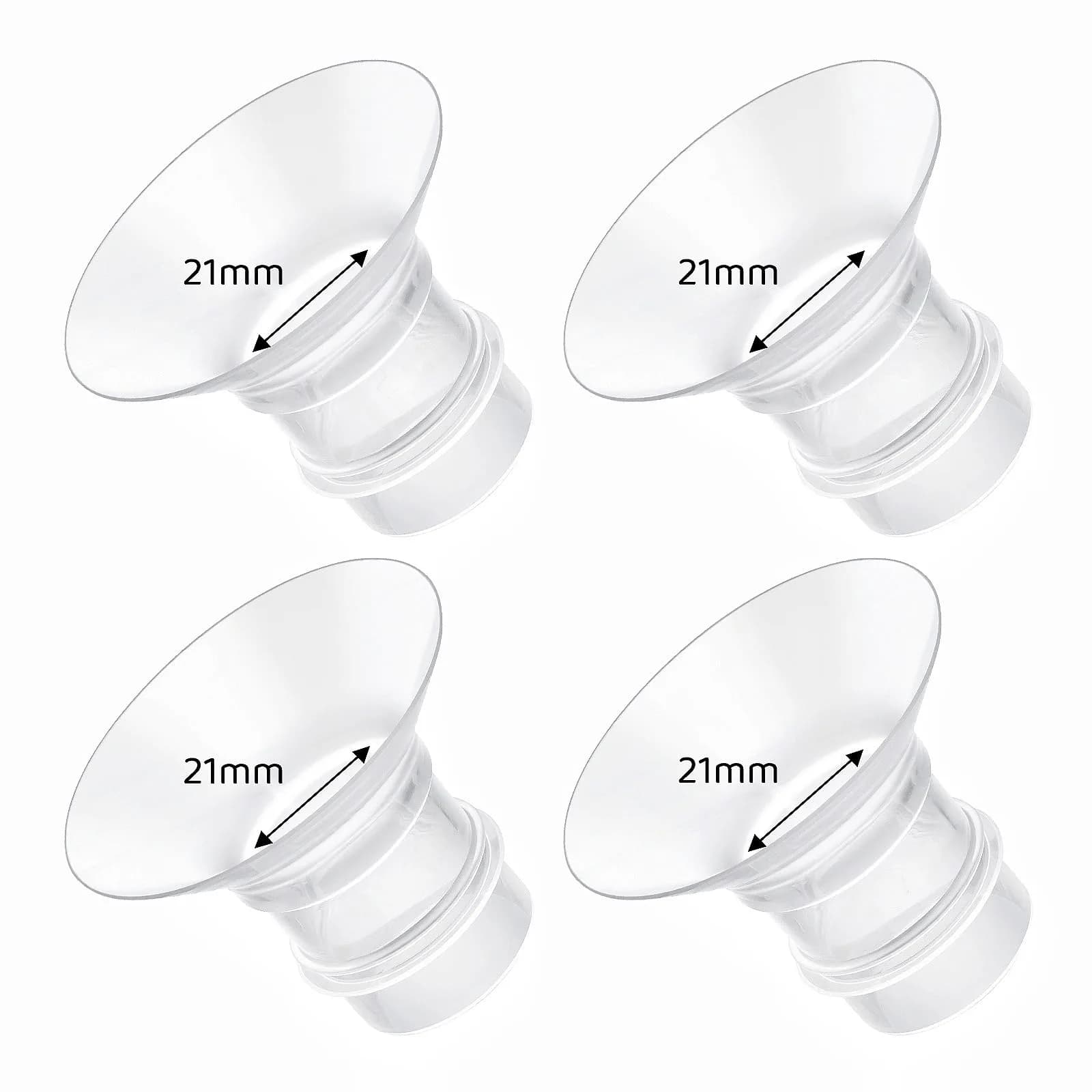 Suniceme 21mm Flange Inserts for 24mm Shields | 4-Pack, BPA-Free Silicone — 4pcs-flange insert 21mm