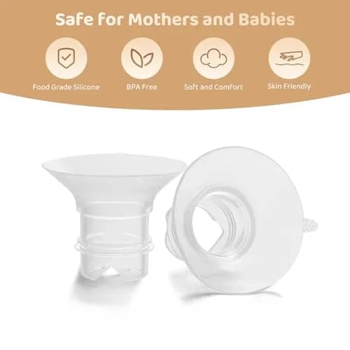 Suniceme Flange Inserts 19mm for Breast Pumps | 4 Count, 19mm (0.75 inch) Nipple Tunnel Reduction thumbnail 5