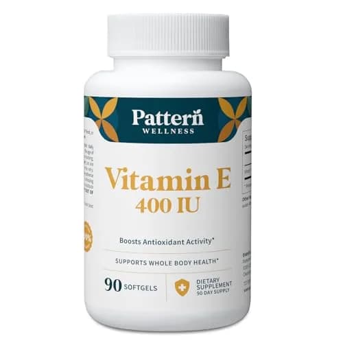 Pattern Wellness Vitamin E 400 IU – 90 Softgels | Supports Antioxidant & Cellular Health thumbnail 1