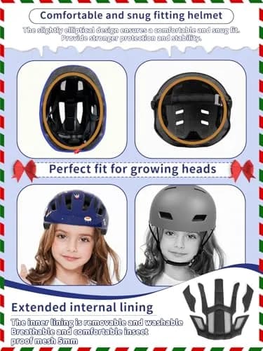 XJD Toddler Helmet Design Blue | Adjustable Fit Multi-Sport Kids Bike Helmet for Age 1-8 Years, 52-56 cm thumbnail 6