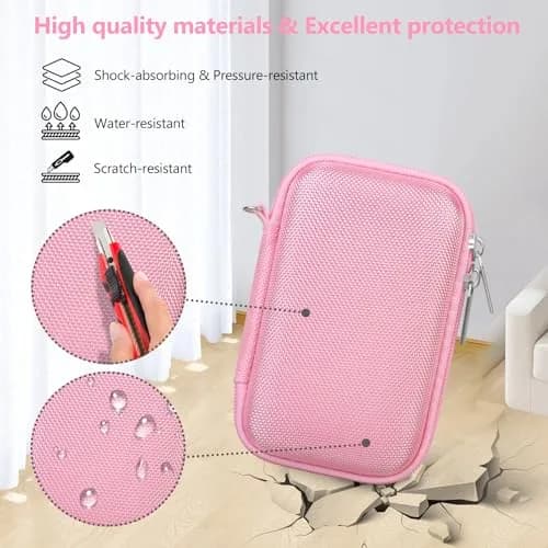 Supmay Pink Camera Case for Sony RX100 VII/VI/V/IV/III Cameras | Compact Travel Pouch with Zipper Mesh Pocket thumbnail 4