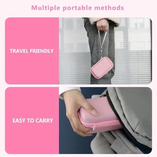 Supmay Pink Camera Case for Sony RX100 VII/VI/V/IV/III Cameras | Compact Travel Pouch with Zipper Mesh Pocket thumbnail 6
