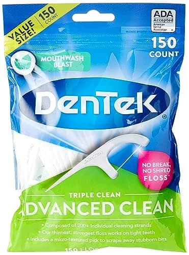 Efferdent Retainer Cleaning Tablets & DenTek Floss Picks 150 Count | Kills 99.99% Bacteria thumbnail 5