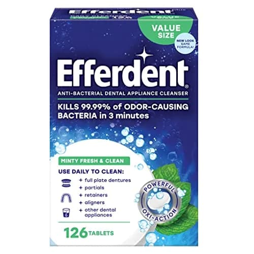 Efferdent Retainer Cleaning Tablets & DenTek Floss Picks 150 Count | Kills 99.99% Bacteria thumbnail 2