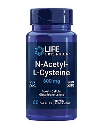 Life Extension N-Acetyl-L-Cysteine (NAC) 600 mg & DHEA 25 mg | Immune, Respiratory, Hormone Balance Support | 60 Capsules thumbnail 2