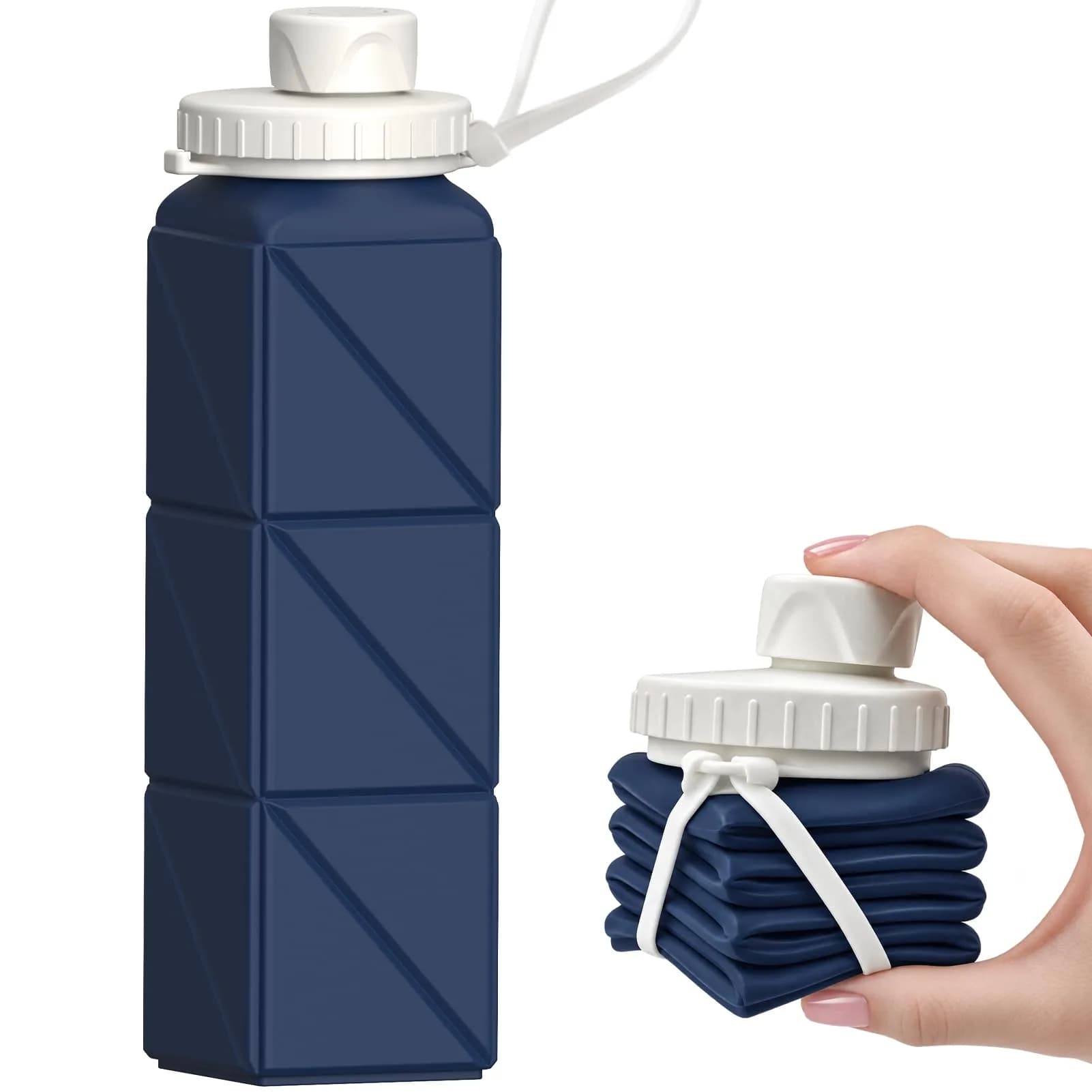 BEAUTAIL Collapsible Water Bottle 21oz/610mL | Space-Saving, Leakproof & Reusable - main product image