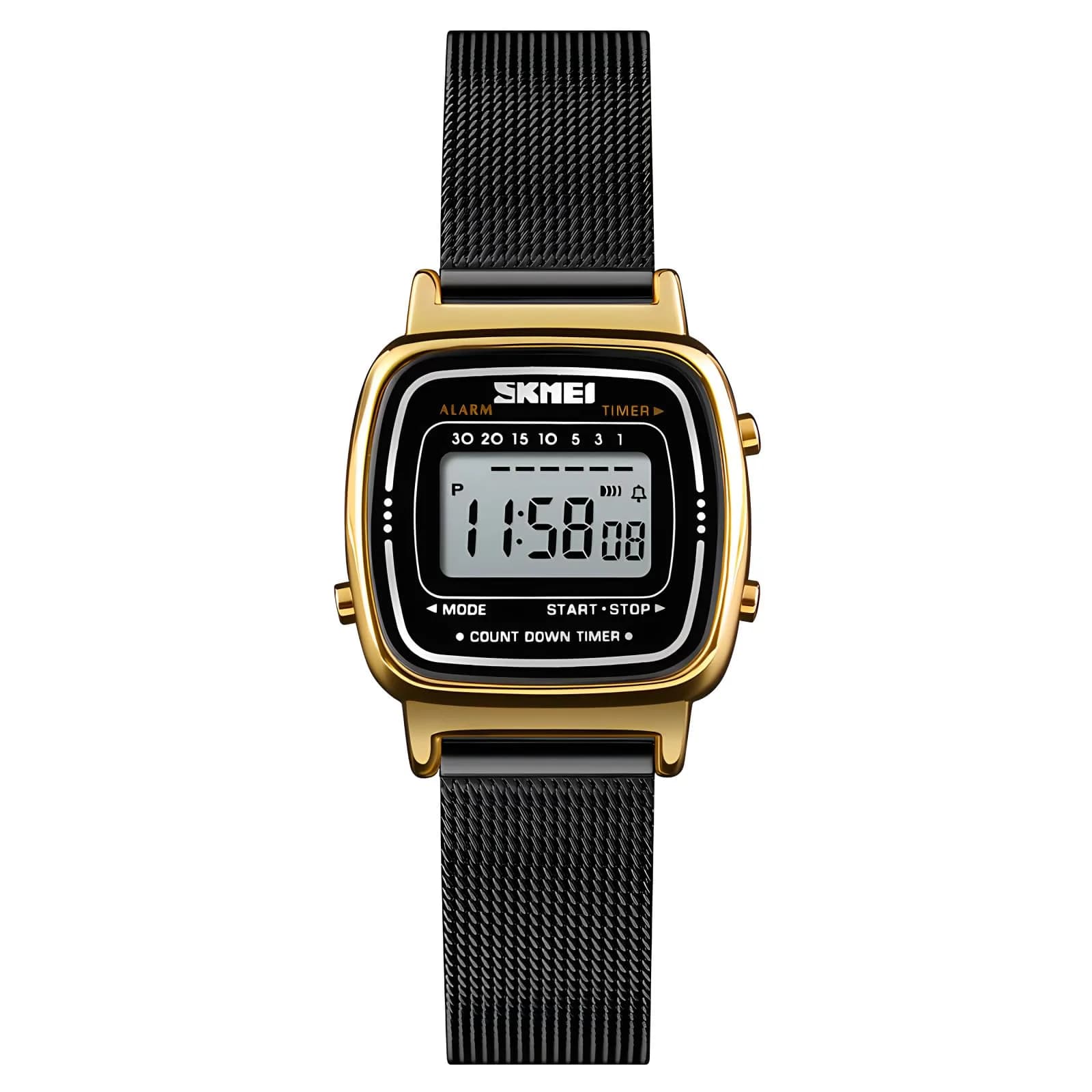MASTOP Women's Ultra-Thin Petite Quartz Watch 28mm | Japanese Movement — Gold Black