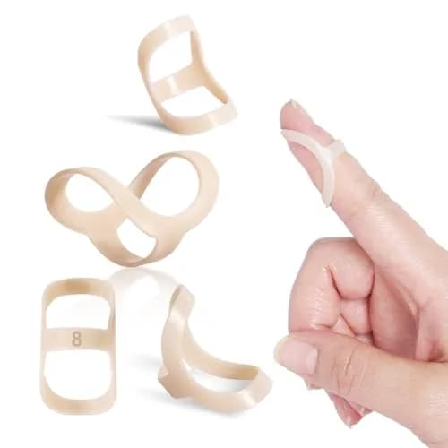 UAKIKAU Oval Finger Splint 8 pcs, Medium (1.5-2.7 Inches) | Supports Mallet, Trigger, Arthritis Fingers thumbnail 1