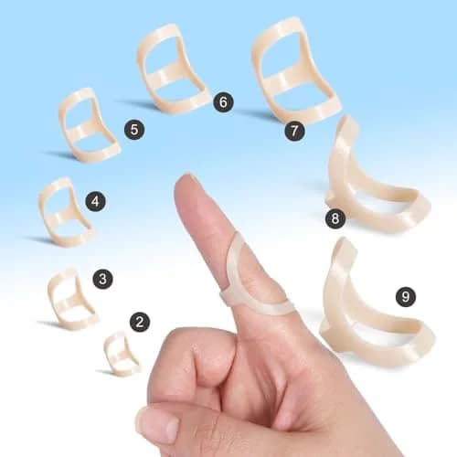 UAKIKAU Oval Finger Splint 8 pcs, Medium (1.5-2.7 Inches) | Supports Mallet, Trigger, Arthritis Fingers thumbnail 2