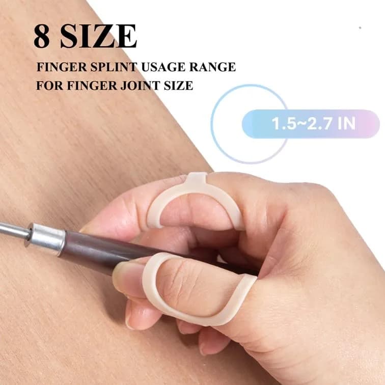 UAKIKAU Oval Finger Splint 8 pcs, Medium (1.5-2.7 Inches) | Supports Mallet, Trigger, Arthritis Fingers - view 3