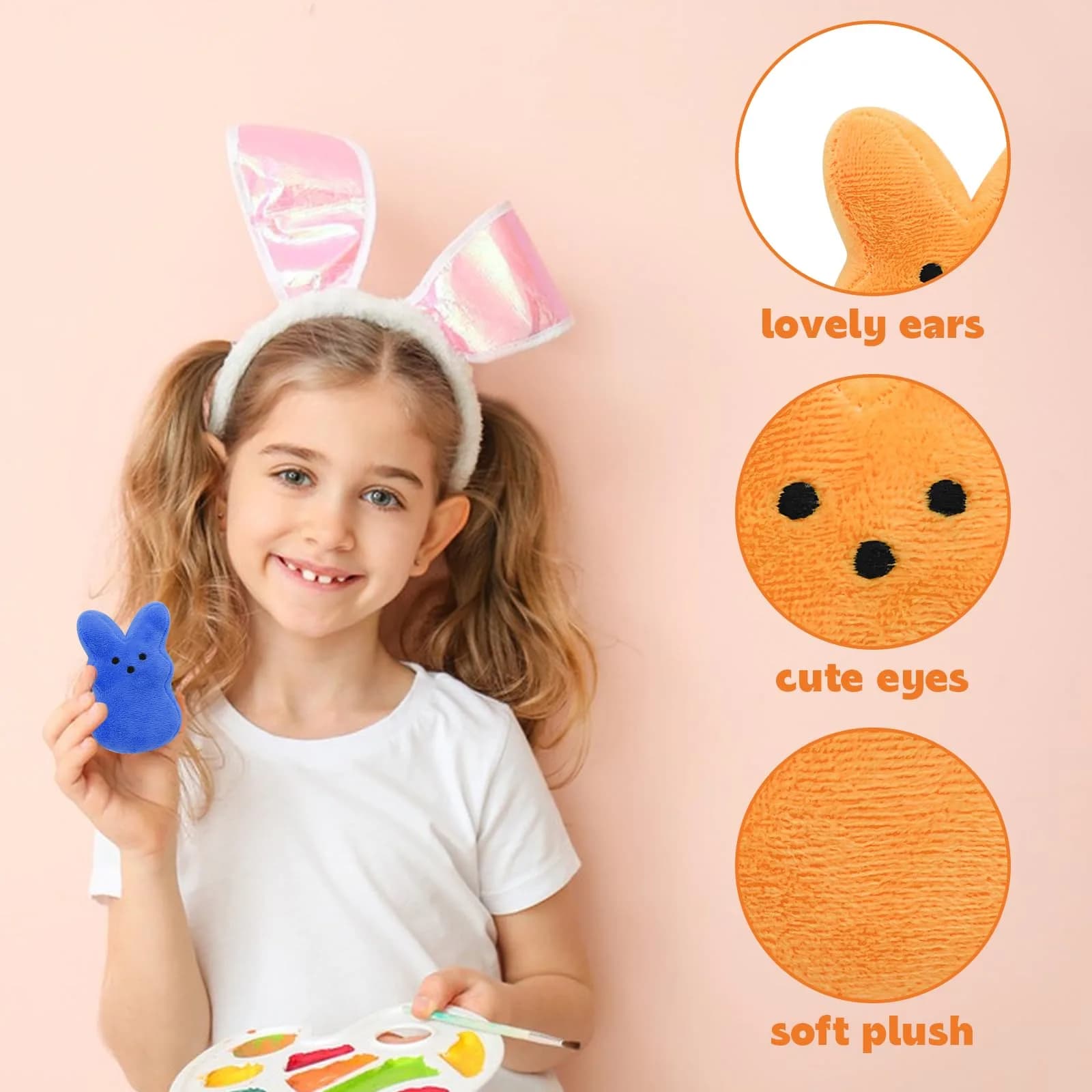 RLXGCZ Easter Bunny Plush Toys Set - 12 Pcs, 5-Inch Bunnies - view 5