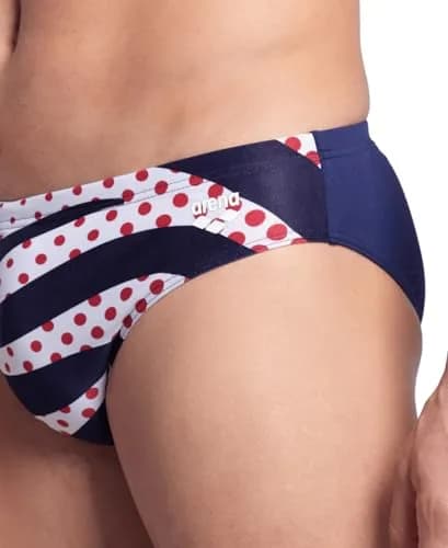 ARENA Performance Men's Multi Stripes Swim Brief Chlorine Resistant MaxLife Swimsuit, US Size 34 | Durable, Eco-Friendly Pool Wear thumbnail 4
