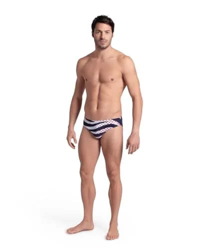 ARENA Performance Men's Multi Stripes Swim Brief Chlorine Resistant MaxLife Swimsuit, US Size 34 | Durable, Eco-Friendly Pool Wear thumbnail 6