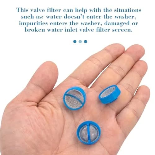 CustomyLife Water Inlet Valve Filter for Washer, 2pcs | High-Quality Stainless Steel & Reusable thumbnail 5