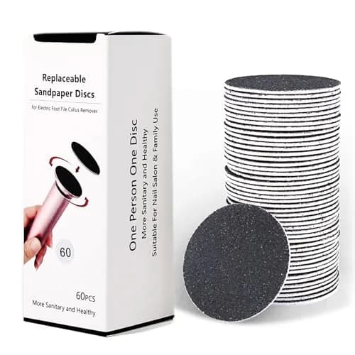 I·B·N G Replaceable Sandpaper Discs for Electric Foot File 60 Grit Coarse, 60 Count | For Hard Dry Dead Skin Removal thumbnail 1