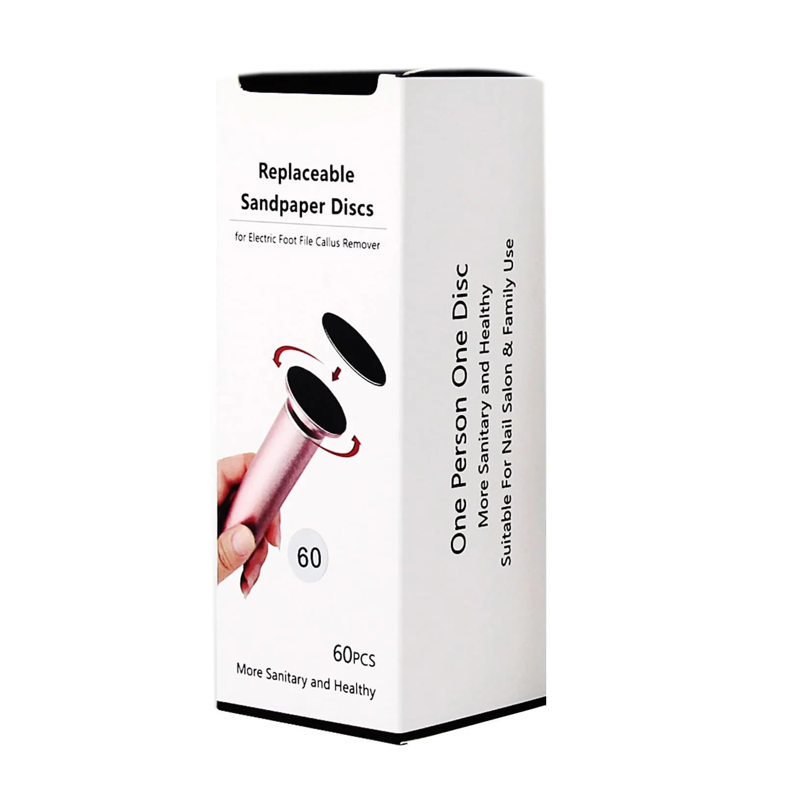 I·B·N G Replaceable Sandpaper Discs for Electric Foot File 60 Grit Coarse, 60 Count | For Hard Dry Dead Skin Removal - view 8