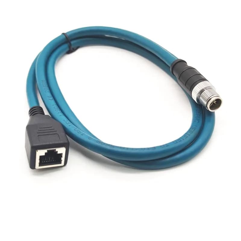 BOUUNCIY 32.8ft M12 8 Pin to RJ45 Industrial Ethernet Cable | Shielded, Field Wireable, IP67, High Flex, 10 Meter thumbnail 3