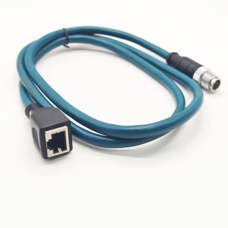 BOUUNCIY 6.56ft M12 8 Pin to RJ45 Ethernet Cable | Shielded Field Wireable for Automation thumbnail 10