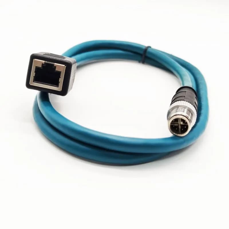 BOUUNCIY 6.56ft M12 8 Pin to RJ45 Ethernet Cable | Shielded Field Wireable for Automation thumbnail 11