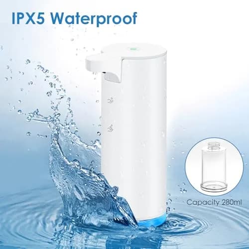 HOTBABY Automatic Foaming Soap Dispenser Touchless Stainless Steel White | Rechargeable Sensor for Bathroom & Kitchen thumbnail 4