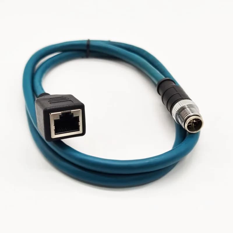 BOUUNCIY 16.4ft M12 to RJ45 Industrial Ethernet Cable | Shielded Cat6 Field Wireable for Automation thumbnail 11