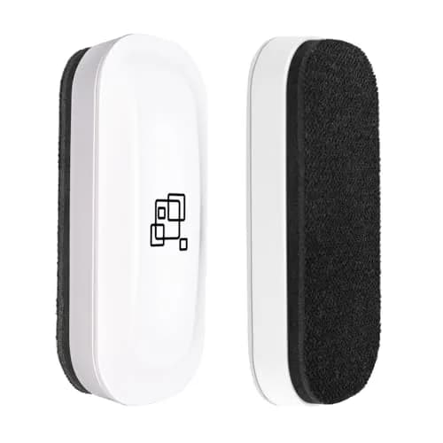 maxtek Magnetic Dry Erase Eraser, Pure White, 2 Pack | Strong Magnetic Grip, Durable ABS, Ergonomic Comfort thumbnail 1