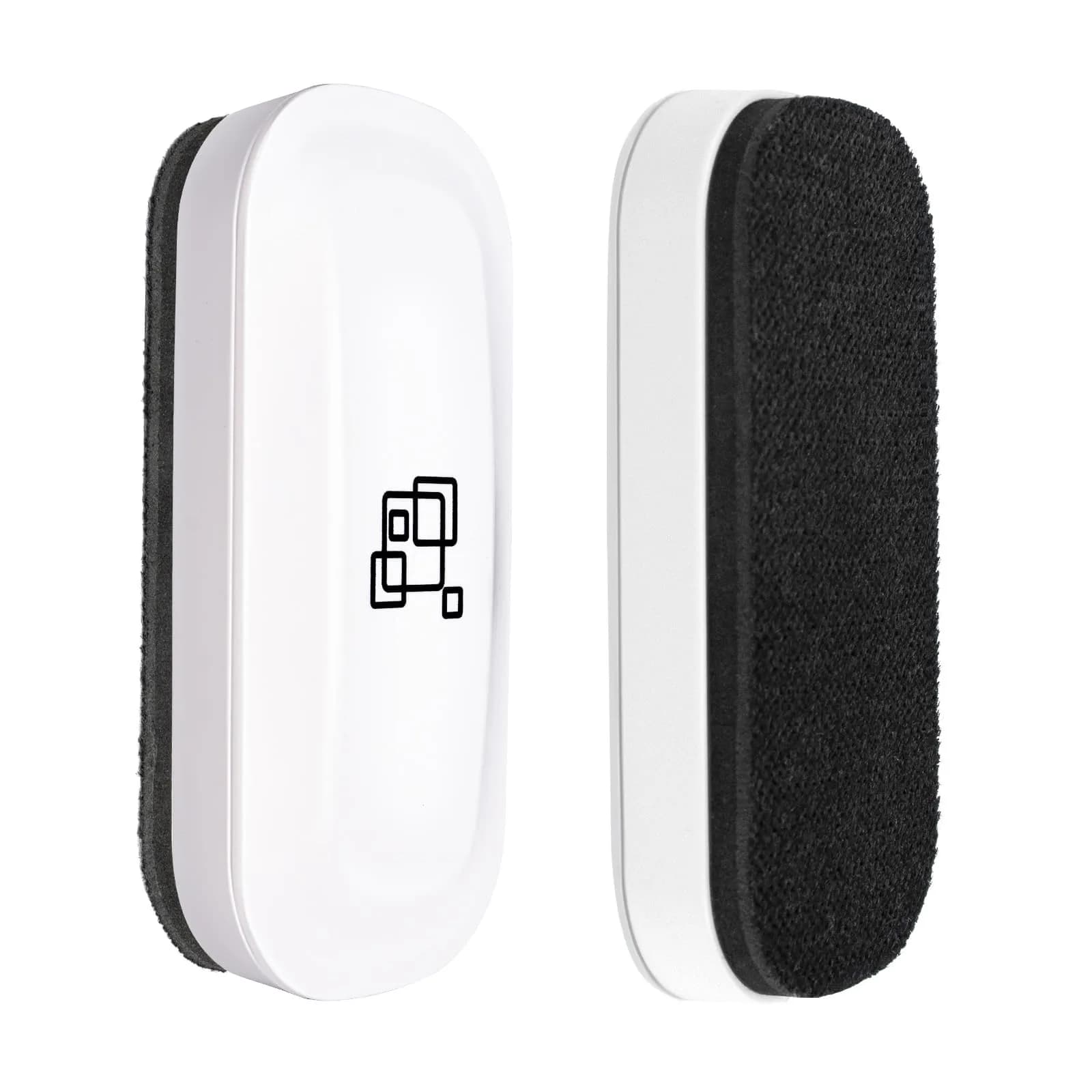 maxtek Magnetic Dry Erase Eraser, Pure White, 2 Pack | Strong Magnetic Grip, Durable ABS, Ergonomic Comfort — White