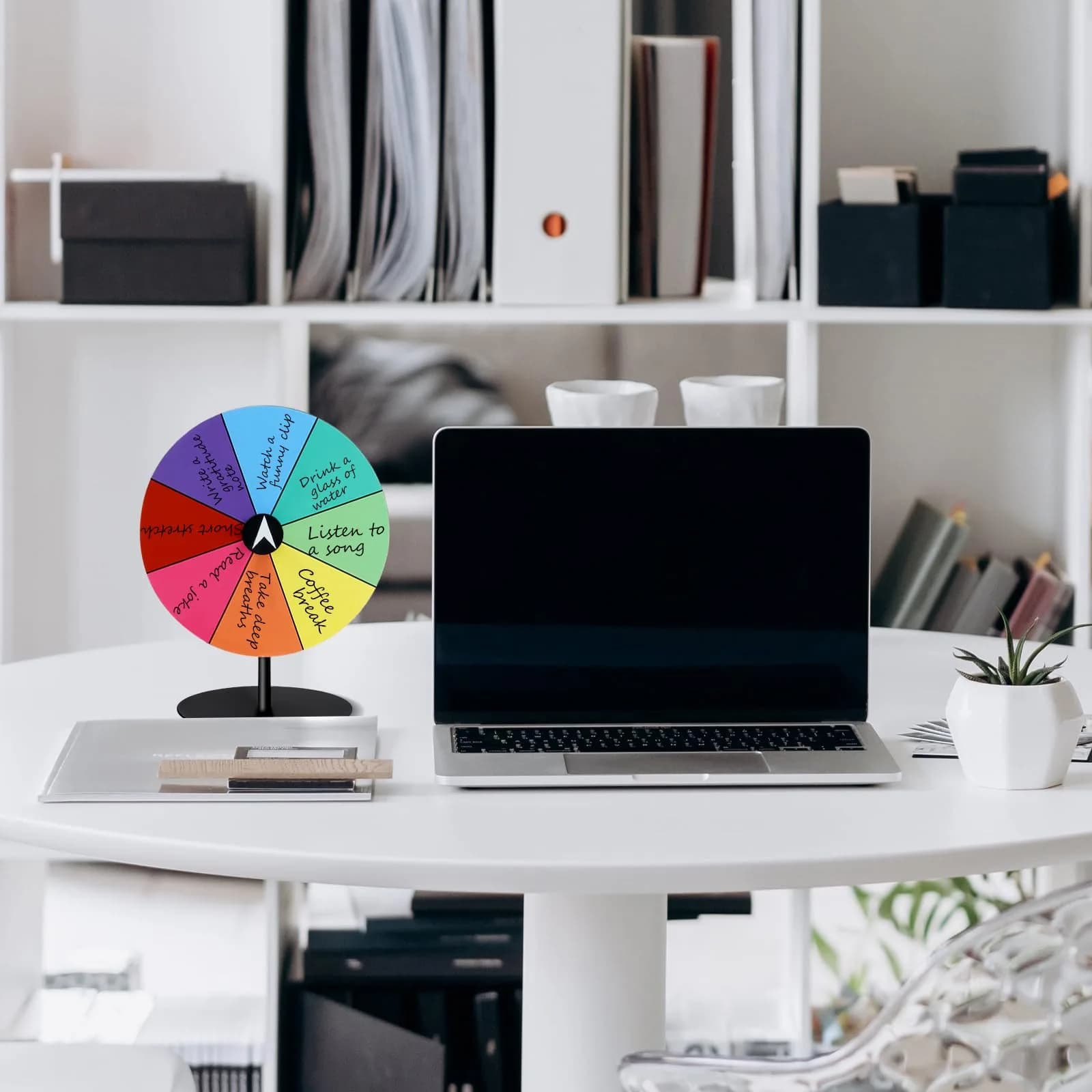 Airpark 8 Inch Dry Erase Prize Wheel | Tabletop Roulette Wheel of Fortune for Parties & Events - view 8