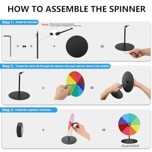 Airpark 8 Inch Dry Erase Prize Wheel | Tabletop Roulette Wheel of Fortune for Parties & Events thumbnail 2
