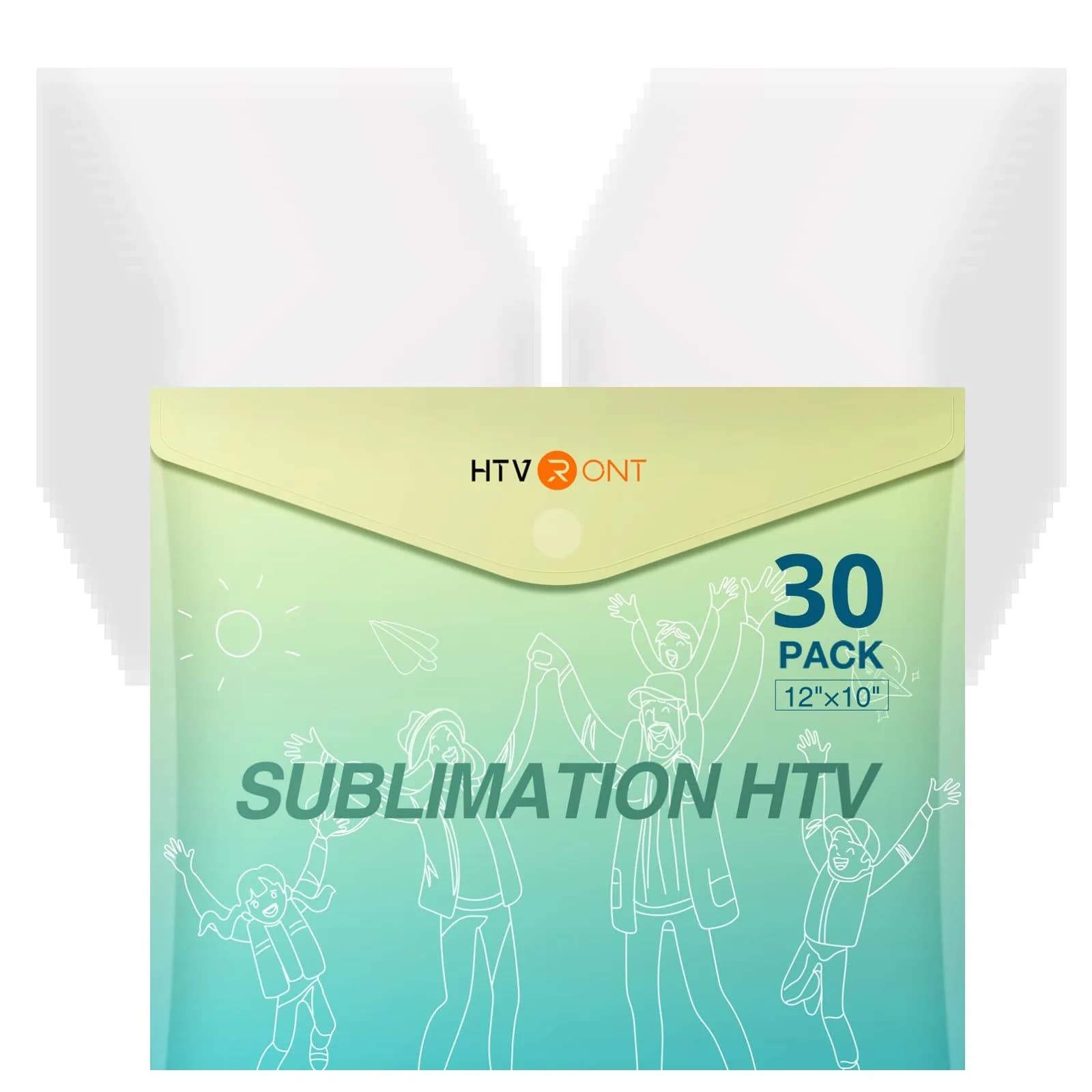 HTVRONT Sublimation Vinyl for Cotton Shirts 30 Pack 12"x10" | Bright, Durable & Easy to Apply