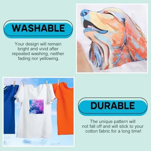 HTVRONT Sublimation Vinyl for Cotton Shirts 30 Pack 12"x10" | Bright, Durable & Easy to Apply thumbnail 4