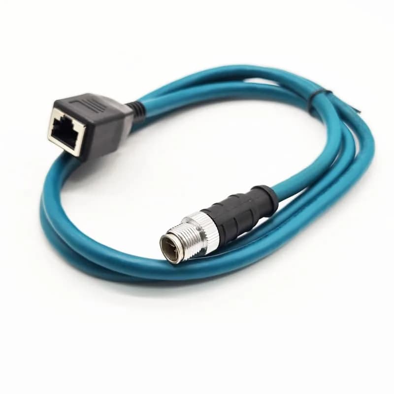 BOUUNCIY M12 8 Pin to RJ45 Industrial Ethernet Cable 3.28ft | Shielded Cat6 Field Wireable for Automation thumbnail 12