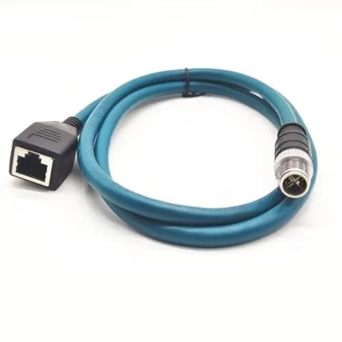 BOUUNCIY M12 8 Pin to RJ45 Industrial Ethernet Cable 3.28ft | Shielded Cat6 Field Wireable for Automation thumbnail 2