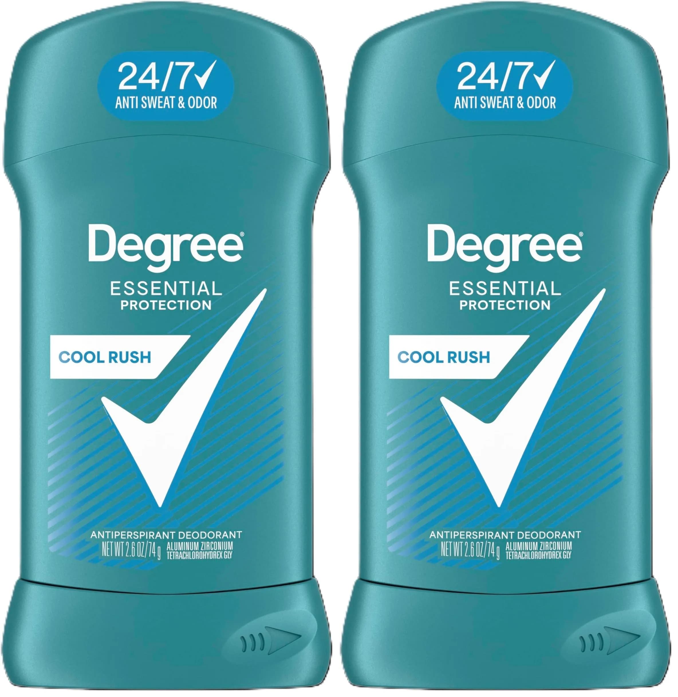 Degree Men Cool Rush Antiperspirant Deodorant for Men, 2.7 oz, Pack of 2 | 48-Hour Sweat & Odor Protection - main product image