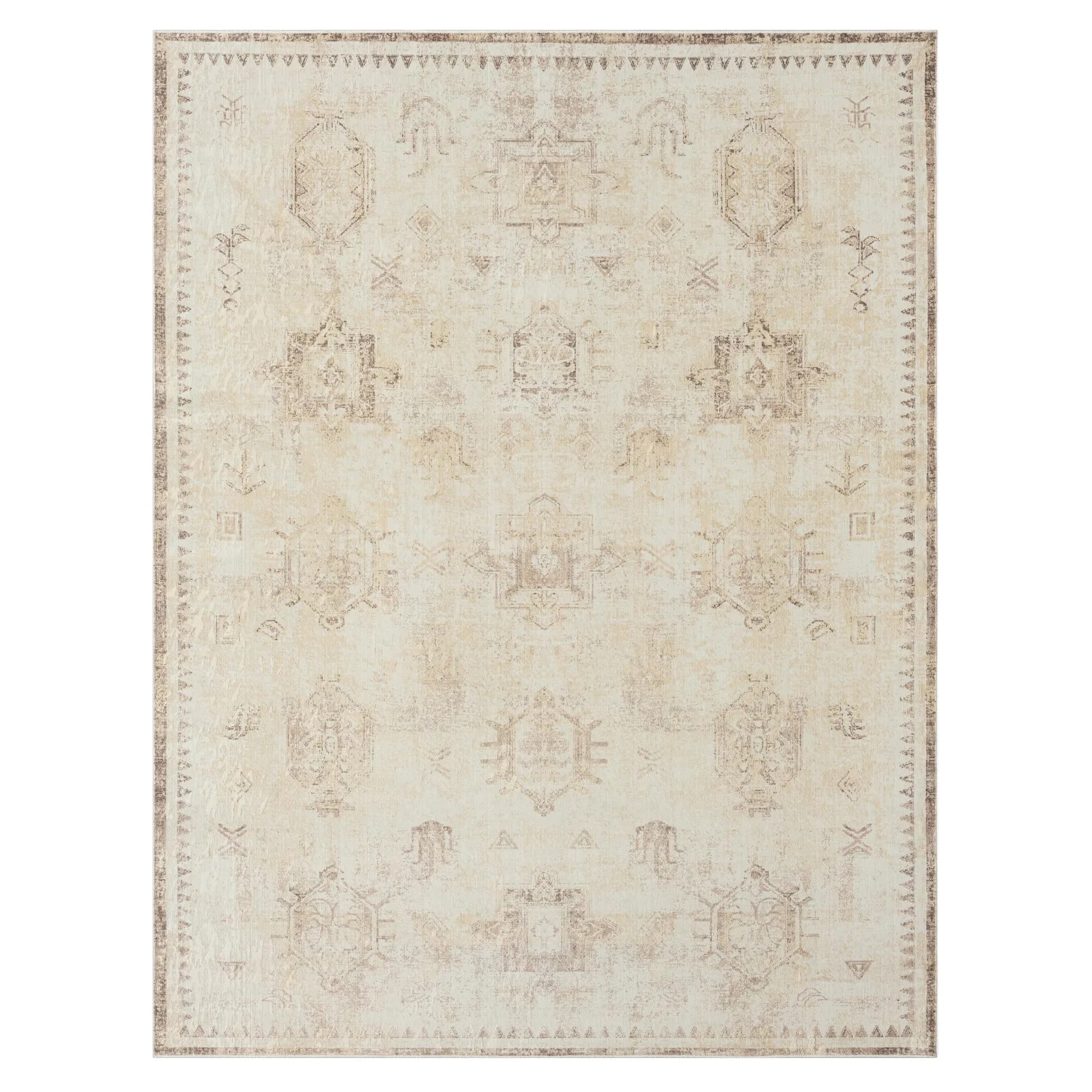 Harlow Hill 3x4 Machine Washable Area Rug | Water-Repellent & Stain-Resistant, Non-Slip Latex Backing (91 characters)