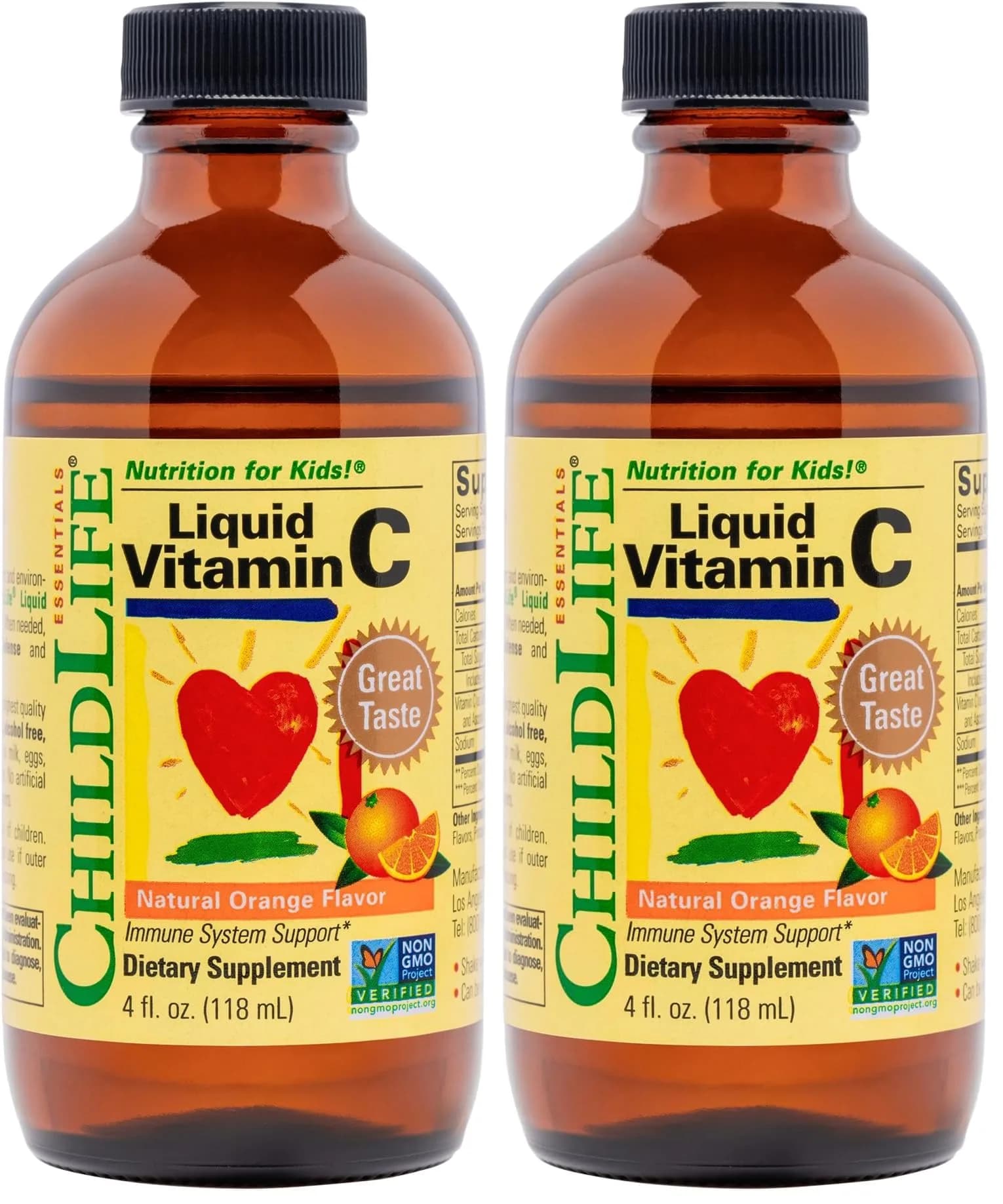 CHILDLIFE ESSENTIALS Liquid Vitamin C Orange Flavor 240ml (8 Fl Oz) | Immune Support for Kids - main product image