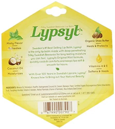Lypsyl Intense Protection Original Mint Lip Balm 0.10 oz (Pack of 3) Deeply Hydrates & Softens Lips thumbnail 2