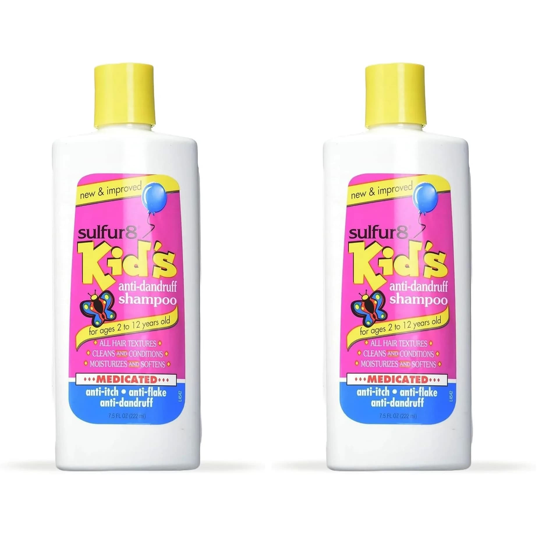 SULFUR8 Kids Medicated Anti-Dandruff Shampoo 440ml (15 Fl Oz Pack of 2) | Gentle Scalp Care for Children — Pack of 2
