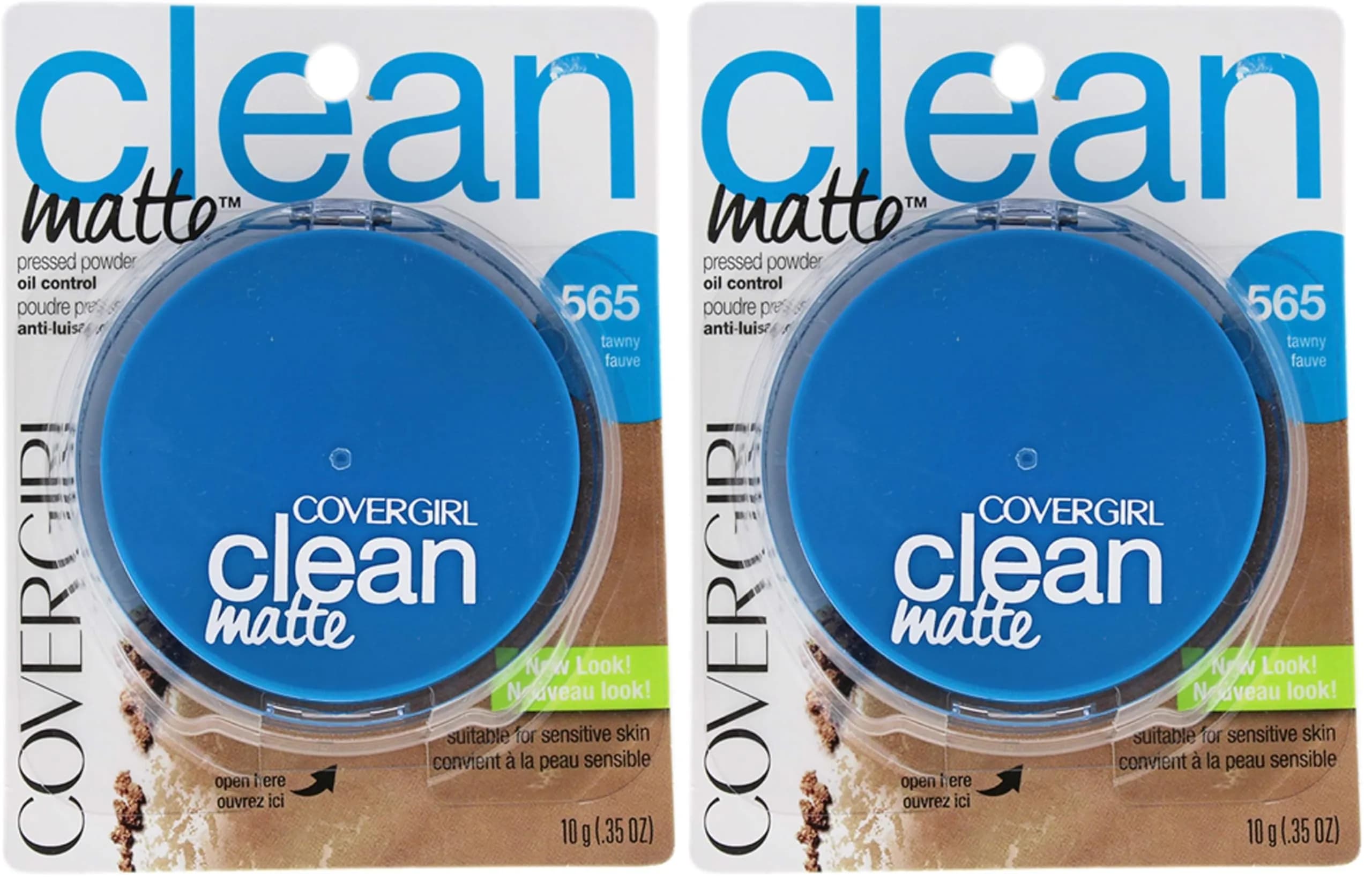 Covergirl Clean Matte Pressed Powder Tawny 0.35 Oz (10g) | Oil-Absorbing & Non-Comedogenic — Pack of 2