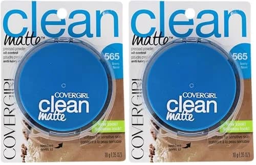 COVERGIRL Clean Matte Pressed Powder Tawny 10 g (Pack of 2) | Dermatologically Tested & Non-Comedogenic thumbnail 1