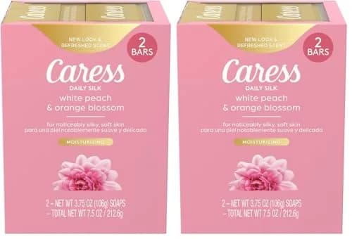 Caress Daily Silk Body Soap for Women 3.75 oz | Silkening Moisturizing Bar with Silk Extract & Floral Oil thumbnail 1