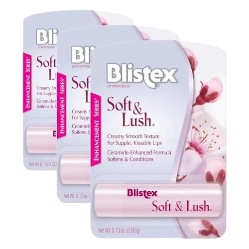 Blistex Soft & Lush Lip Protectant Tube 0.13oz (Pack of 3) Hydrates & Softens Lips Daily thumbnail 1
