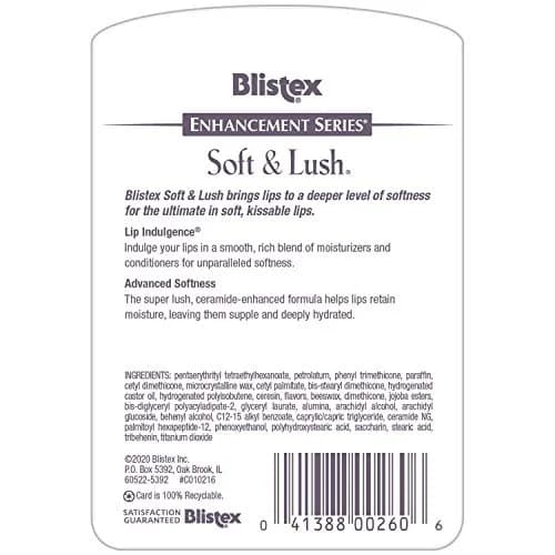 Blistex Soft & Lush Lip Protectant Tube 0.13oz (Pack of 3) Hydrates & Softens Lips Daily thumbnail 3