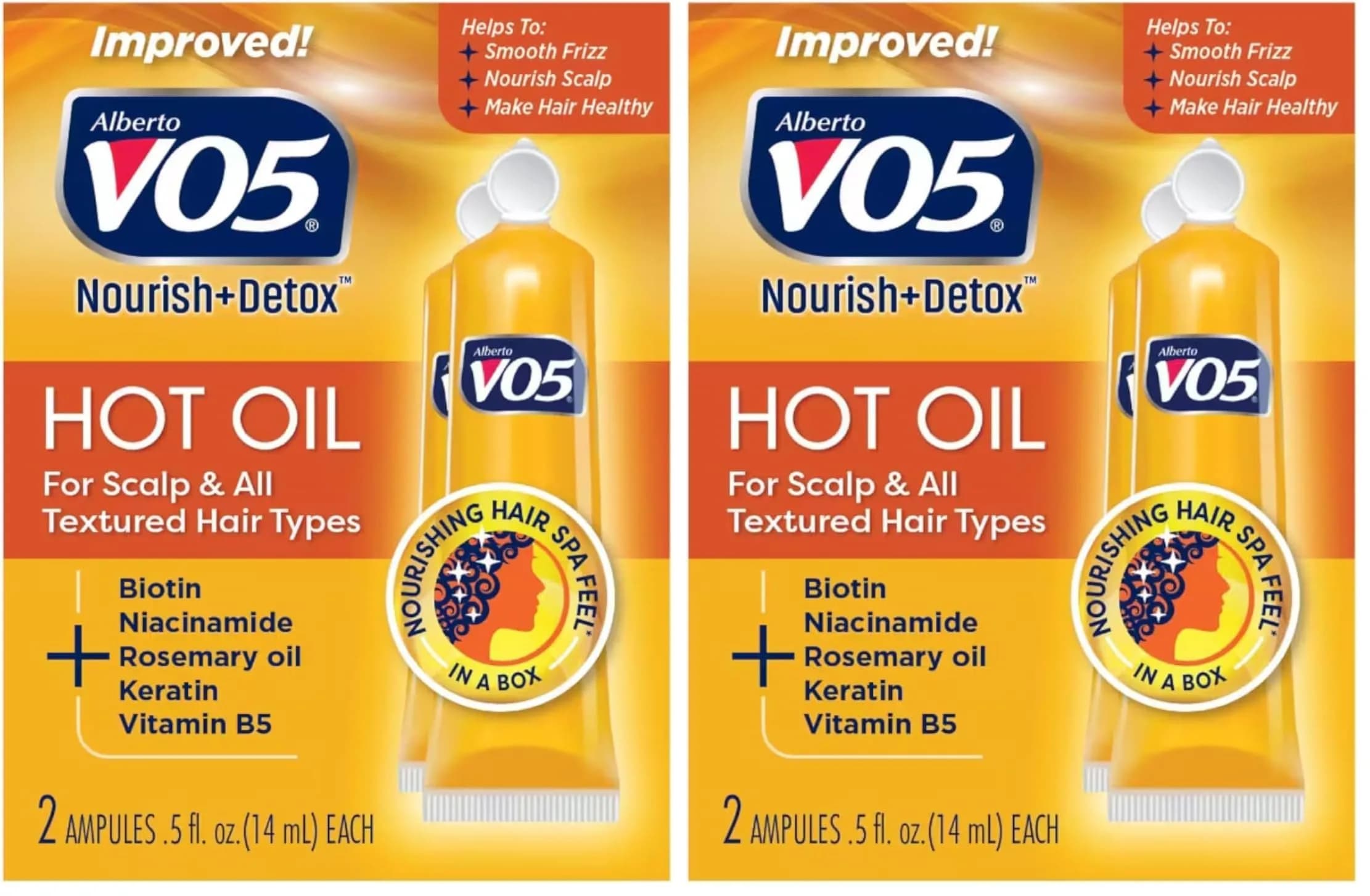 VO5 Moisturizing Hot Oil Treatment 0.5 oz (Pack of 2) | Rehydrates & Protects Dry, Damaged Hair