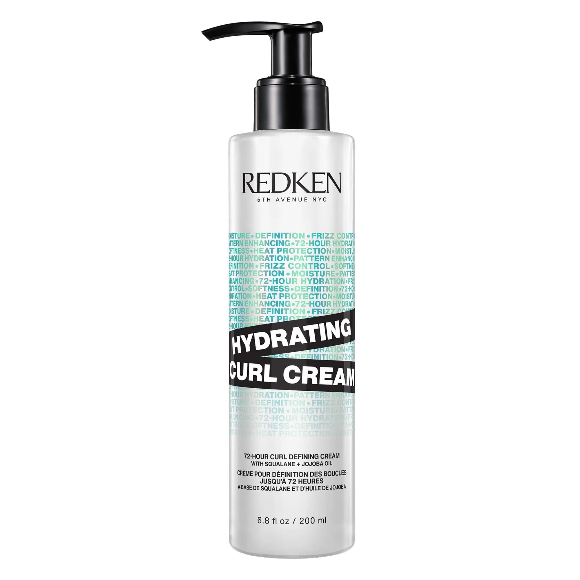 Redken Hydrating Curl Cream for Curly & Coily Hair, 400ml (13.6 Fl Oz) | 72-Hour Definition & Frizz Control — 200ml