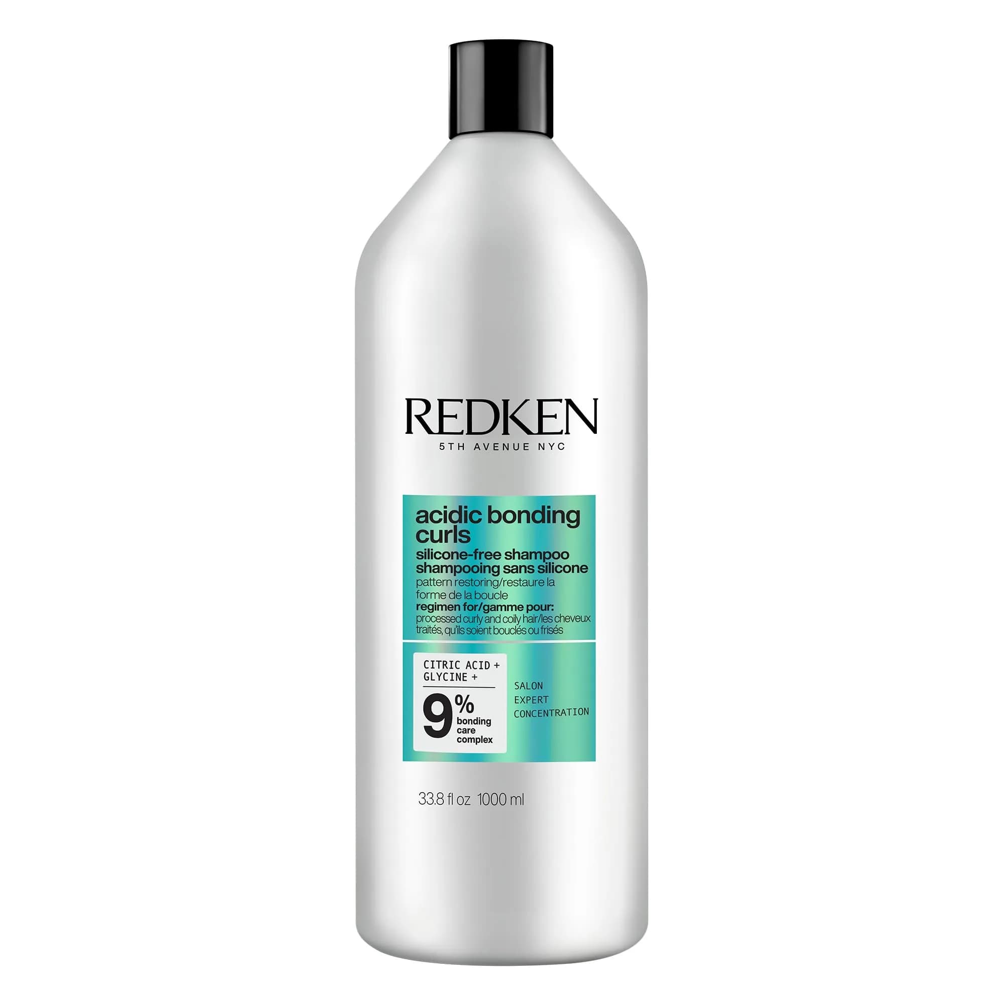 Redken Acidic Bonding Curls Shampoo – For Curly Hair, 998ml (33.8 fl oz) | Silicone-Free Hydration for Damaged Curls - main product image