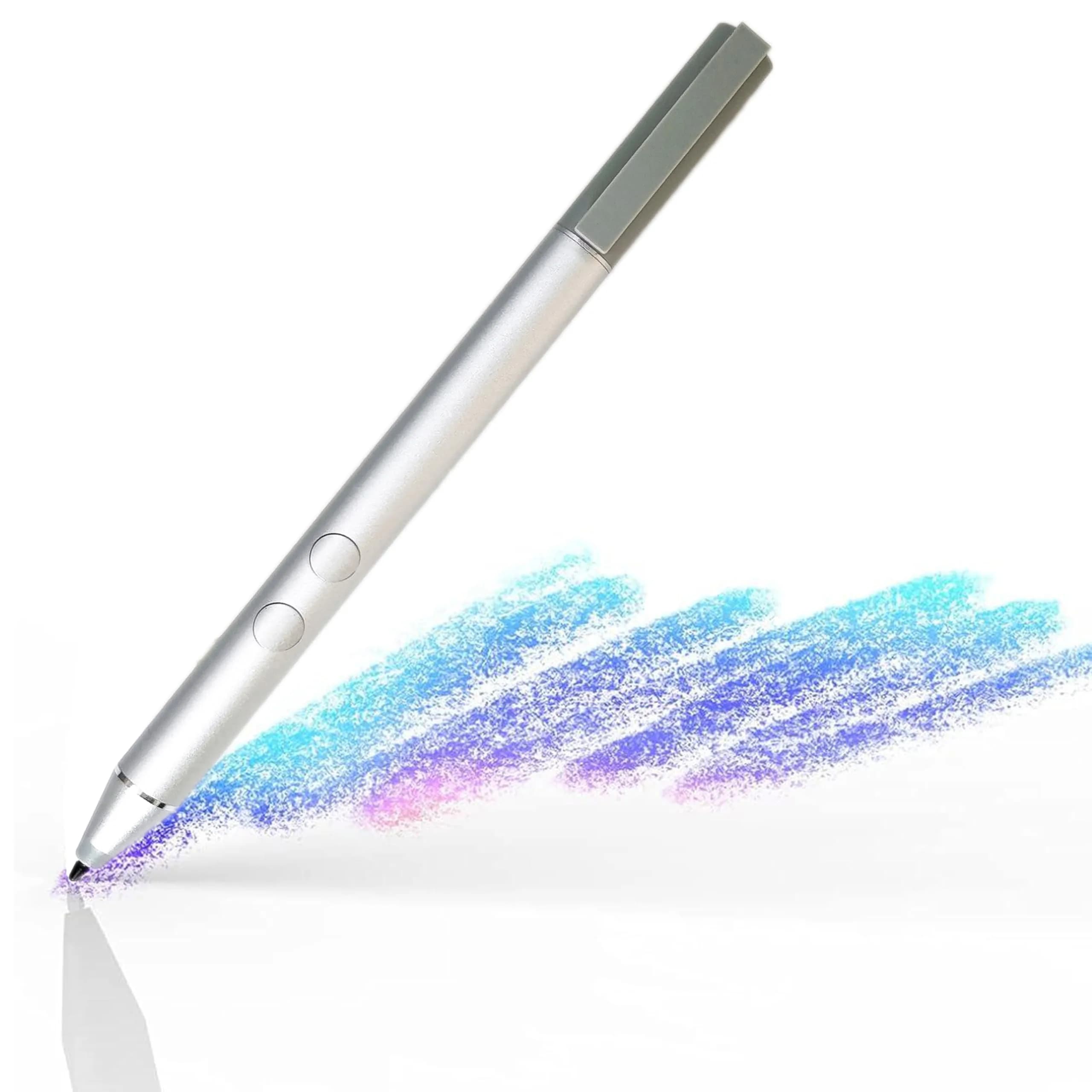 MITATTOK Active Stylus Pen for HP Laptops - Pressure Sensitive, Windows Ink, Palm Rejection, 12-Month Battery, Silver — Silver