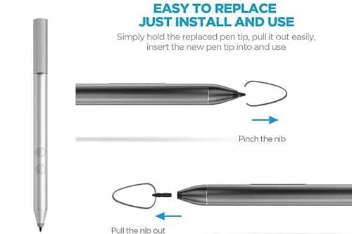 MITATTOK Active Stylus Pen for HP Laptops - Pressure Sensitive, Windows Ink, Palm Rejection, 12-Month Battery, Silver thumbnail 8