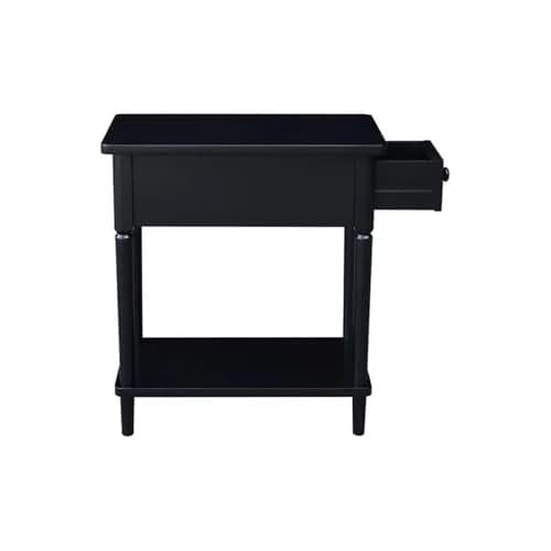 IC INTERNATIONAL CONCEPTS Solid Wood Narrow Side Table in Black | Durable, Elegant Accent Piece thumbnail 6